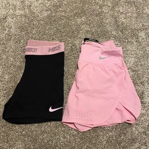 Nike shorts set pink